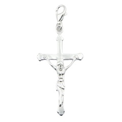 Sterling Silver Crucifix Charm Pendant by BeYindi