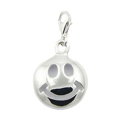 Big Happy Smile Sterling Silver Charm Pendant by BeYindi
