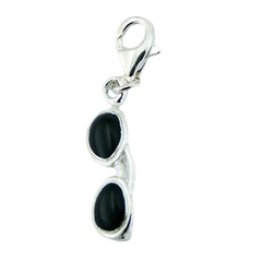 Sterling Silver Black Enamel Sunglasses Charm by BeYindi