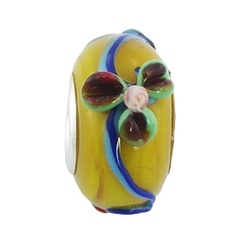 Handmade Romantic Floral Bead Murano Glass 925 Silver Core by BeYindi