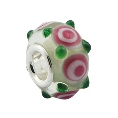 Romantic Murano Glass Beads Soft Transparency With Relief 
