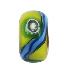 Multicolored Trendy Murano Glass Bead Sterling Silver Core by BeYindi