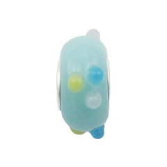 Murano Glass Bead Sprinkled With Pastel Semi-Spheres by BeYindi