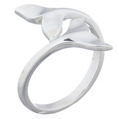Lob Tales Of Whale Sterling Plain Silver Adjustable Rings by BeYindi