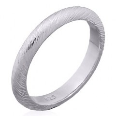 Shinning Brushed Silver 925 Ring by BeYindi