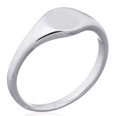 A Little Oval Plain Sterling 925 Ring by BeYindi