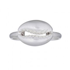 Silver 925 Cowrie Shell Plain Ring by BeYindi 