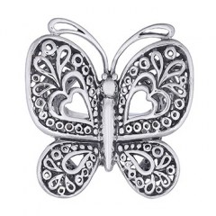 Butterfly Statement Ring in Sterling Silver by BeYindi 