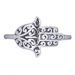 925 Silver Hamsa Hand of Fatima Ring by BeYindi 