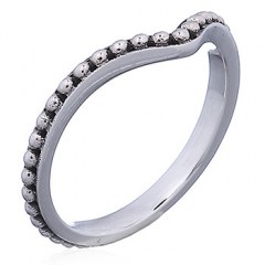 Sterling Silver Beaded Wish Ring by BeYindi