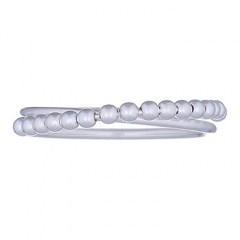 925 Sterling Silver Bead Ring Double Band by BeYindi 