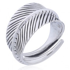 925 Silver Coiled Leaf Ring