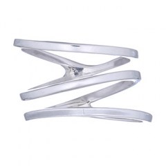 Asymmetrical Triple Loop Silver Ring by BeYindi 