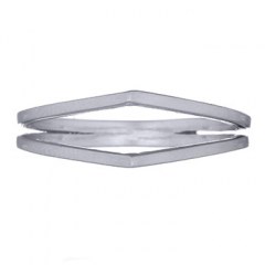 Double Pointed Band 925 Silver Ring by BeYindi 