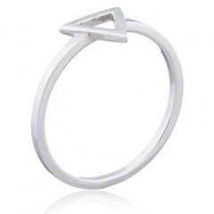 Open Triangle 925 Sterling Silver Ring