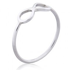 Minimalist Infinity 925 Sterling Silver Ring