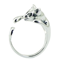 Polished Sterling Silver 925 Cat Ring Cute Kitten by BeYindi 2