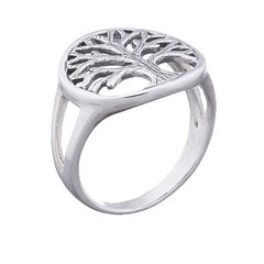 Rugged Antiqued Silver Tree of Life Ring by BeYindi