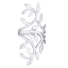Casted Sterling Silver Leaf Spiral Ring by BeYindi 