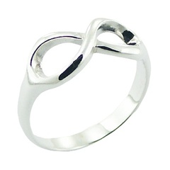 Highly Polished Casted Sterling Silver Infinity Ring