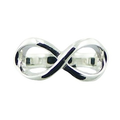 Highly Polished Casted Sterling Silver Infinity Ring by BeYindi 3