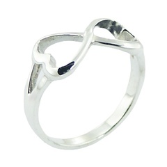 Casted Sterling Silver Infinite Love Ring