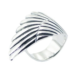 Casted Sterling Silver Extended Wing Ring