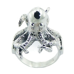 925 Sterling Silver Ring Funky Octopus Gorgeous Detailing by BeYindi 2
