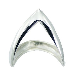 Unique Planet Silver Designer Ring Sterling Silver V Shape