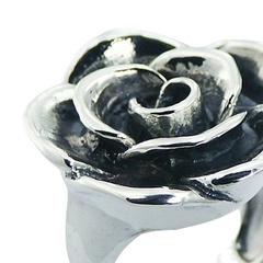 Rose Flower Designer Ring Sterling Silver by BeYindi 3