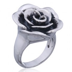 Planet Silver Rose Flower Designer Ring Sterling Silver