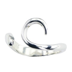 Plain Sterling Silver Open Band Curl Wraps Around The Finger by BeYindi 
