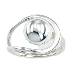 Contemporary Silver Ring Design Graceful Semi-Sphere by BeYindi 3