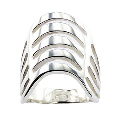 Splendid Shiny Quintuplicate Bands 925 Silver Openwork Ring by BeYindi 