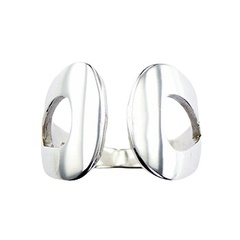 Sterling Silver Designer Ring Smart Open Drop Shapes by BeYindi 