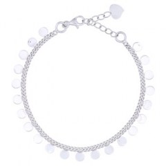 Shiny Flats Discs Silver Bracelet by BeYindi