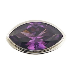 Bold Fashionable Hue Of Violet Cubic Zirconia 925 Silver Ring 