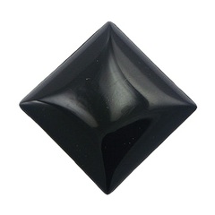 Rotated Square Cut Black Agate Gemstone Diamond Shaped Ring by BeYindi 