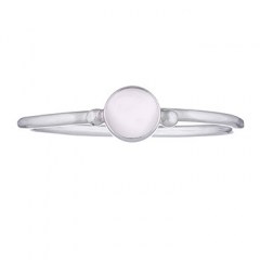 Round Mother of Pearl 925 Silver Ring by BeYindi 