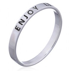 "Enjoy Life" Sterling Silver Band Ring