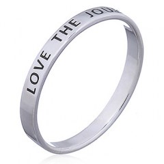 "Love The Journey" Sterling Silver Band Ring