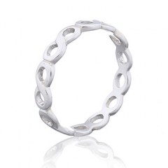 Infinity Symbol 925 Silver Band Ring by BeYindi