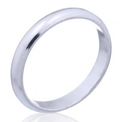 3mm Wide Plain 925 Sterling Silver Band Ring