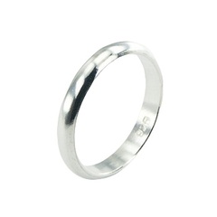 3mm Wide Plain 925 Sterling Silver Band Ring by BeYindi 2