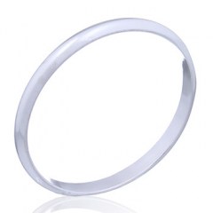 Minimalistic Silver Jewelry Plain 925 Sterling Silver Band Ring by BeYindi