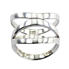 Plain Silver Ring Superbly Arranged Original Triple Bands by BeYindi 2