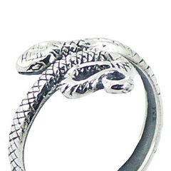 Snake Toe Ring in Antiqued Sterling Silver by BeYindi 3