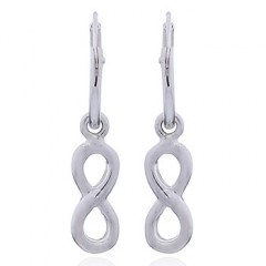 Sterling Silver Circle Hoop Earrings With Infinity Charm by BeYindi 