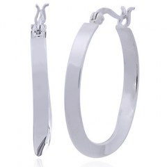 Gorgeous 925 Sterling Silver Classic Twisted Hoop Earrings by BeYindi