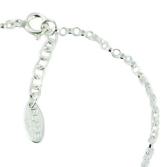 Sterling Silver OM Charm Bracelet with Freshwater Pearl 3